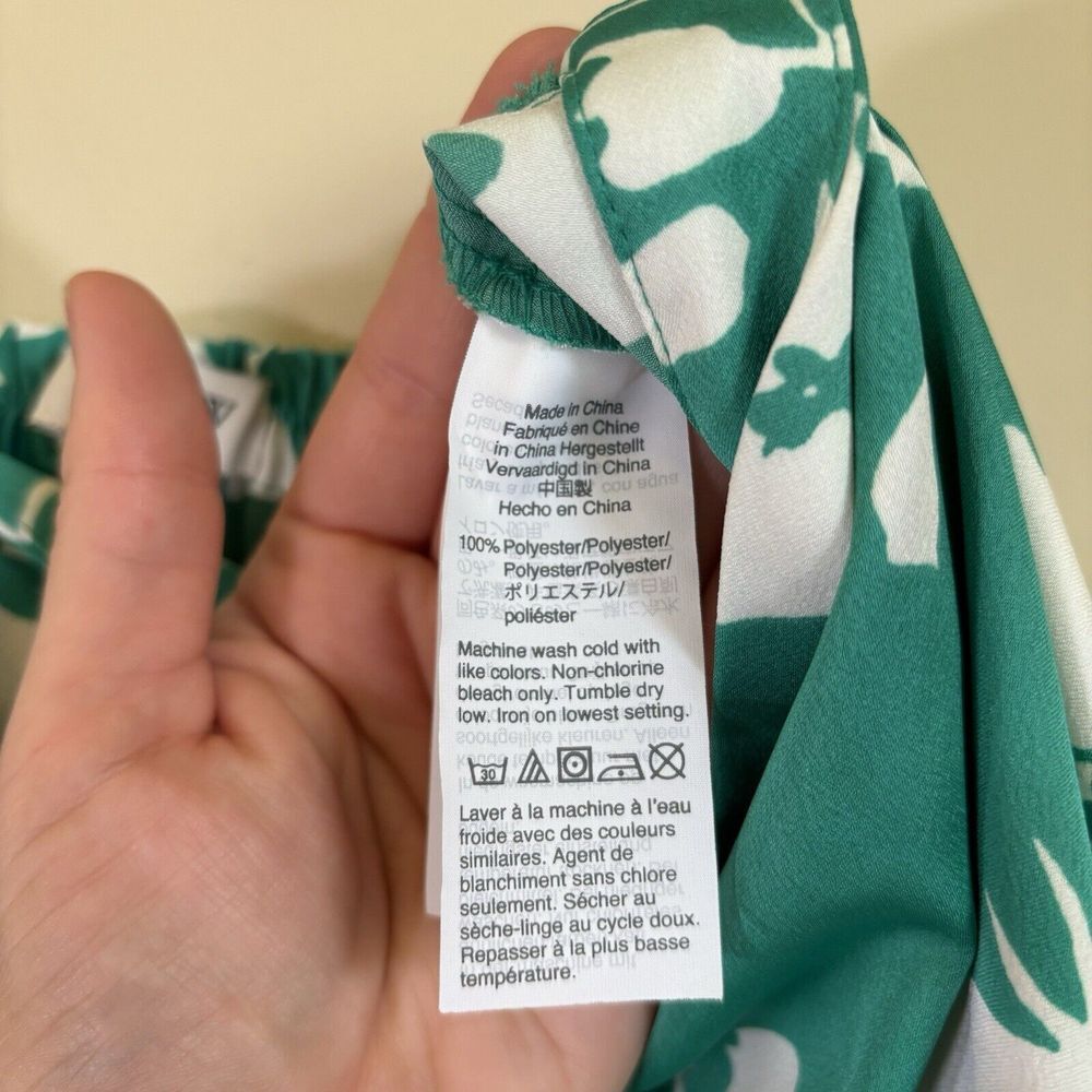 J. Crew SET Satin Back Crepe Midi Skirt‎ & Tank Green Floral Print 6/S - Picture 7 of 14